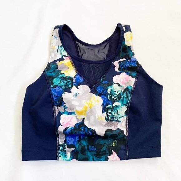 Old Navy Active longline light support floral sports bra - Medium - Picture 1 of 7